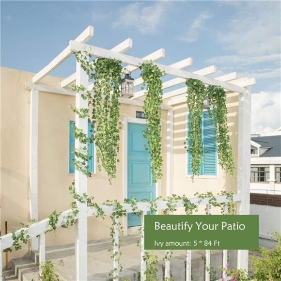 84 Ft 12 Strands Fake Ivy Leaves Artificial Ivy Garland Greenery Decor Faux Vine - Picture 5 of 7